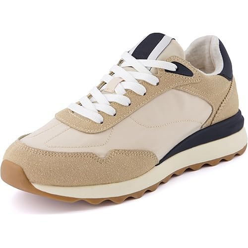 CUSHIONAIRE Women's Kicks lace up Nylon Sneaker +Comfort Foam, Wide Widths Available