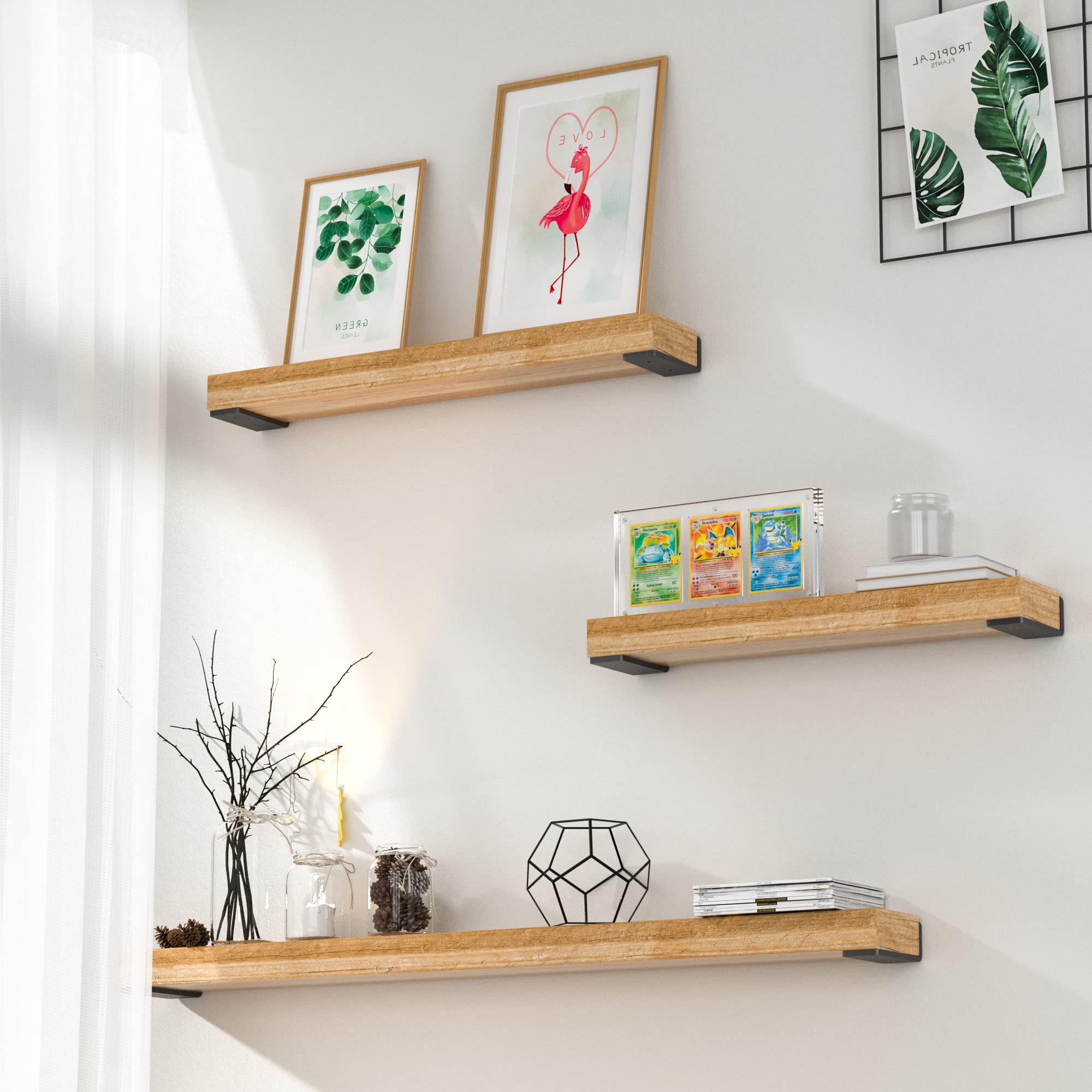 Heavy Duty Metal Shelf Brackets 4-Inch, Set of 6, Modern Black Matte Finish, 1/5" Thick Steel, Easy-to-Install, Strong Support for Shelves, Versatile & Stylish (4 Inch - 6 Pack) — Amazon image 4