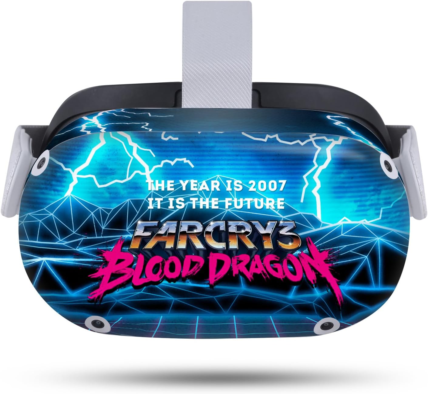 Head Case Designs Officially Licensed Far Cry 3 Blood Dragon Key Art Logo Vinyl Sticker Skin Decal Cover Compatible with Meta Quest 2