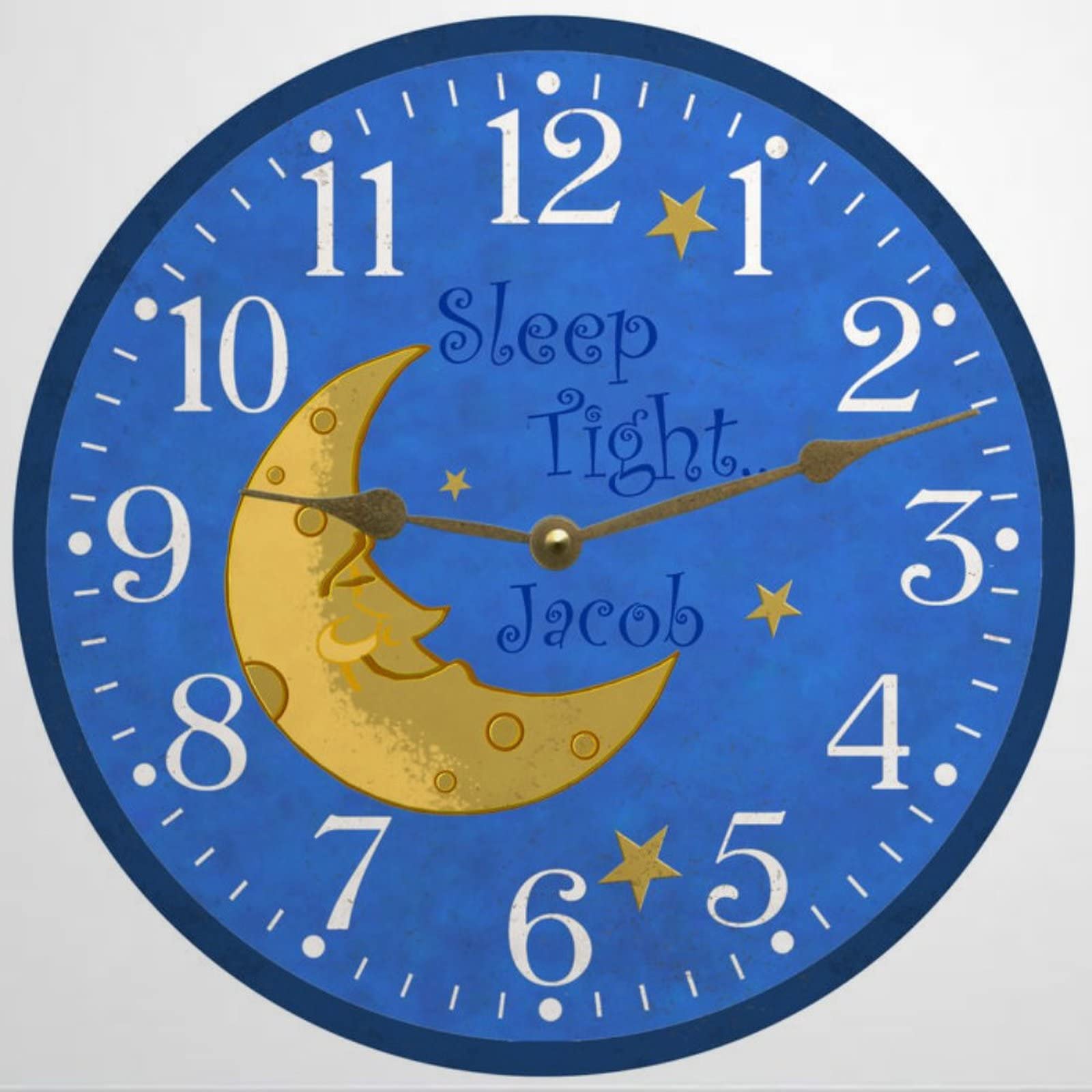 Horloge murale pour chambre de bébé ronde et silencieuse de 25cm