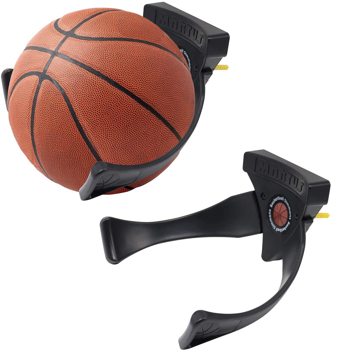 Jolitac Lot de 2 Supports muraux pour Ballons de Basketball, Football, Volleyball, etc