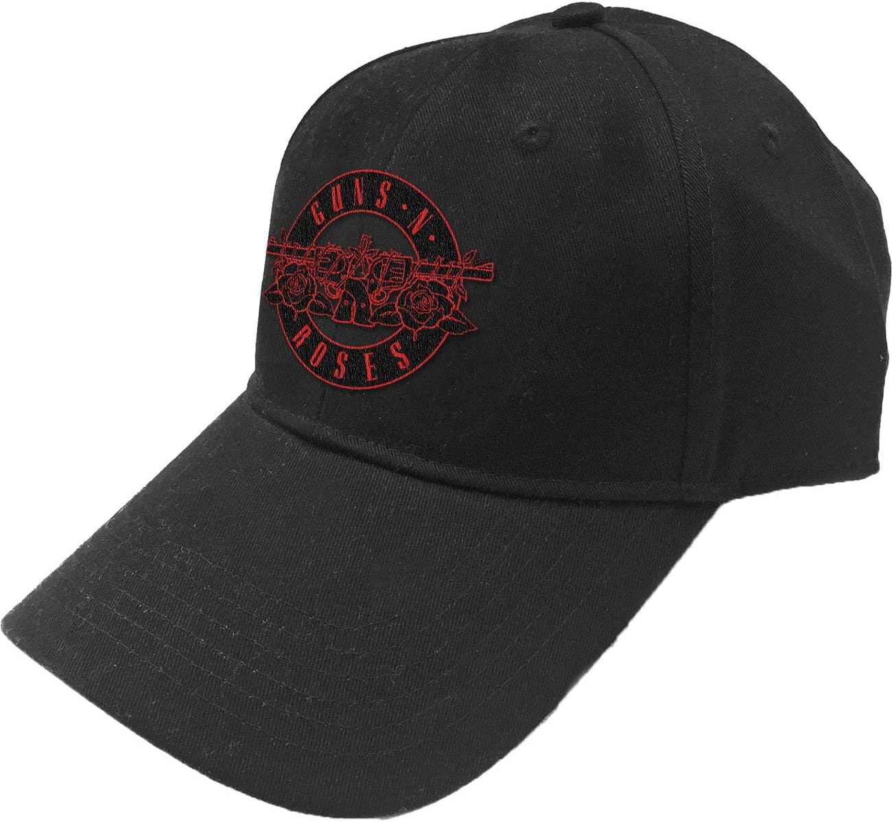 Guns N' Roses Unisex Adult Circle Logo Baseball Cap (One Size) (Black/Red)