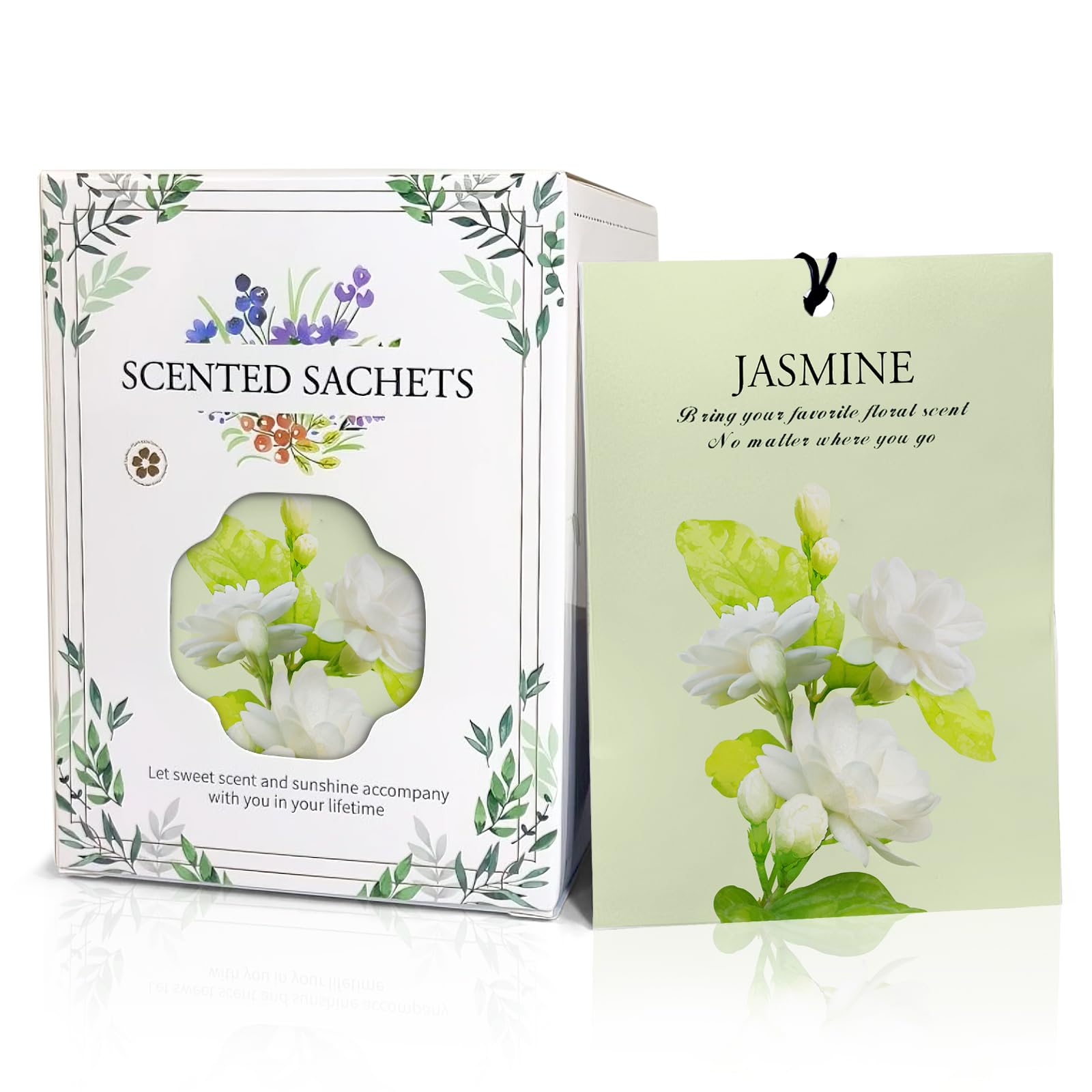 Jasmine Scented Sachet Bags - 12 Pack Closet &amp; Drawer Freshener, Long Lasting Odor Eliminator for Wardrobes, Cars &amp; Storage, Home Fragrance Air Freshener Sachets