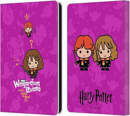 Miniatura 24 de Head Case Designs Harry Potter Hermione Ron Spell Deathly Hallows I - Funda de piel tipo cartera compatible con Kindle Paperwhite 1/2/3 Hechizo