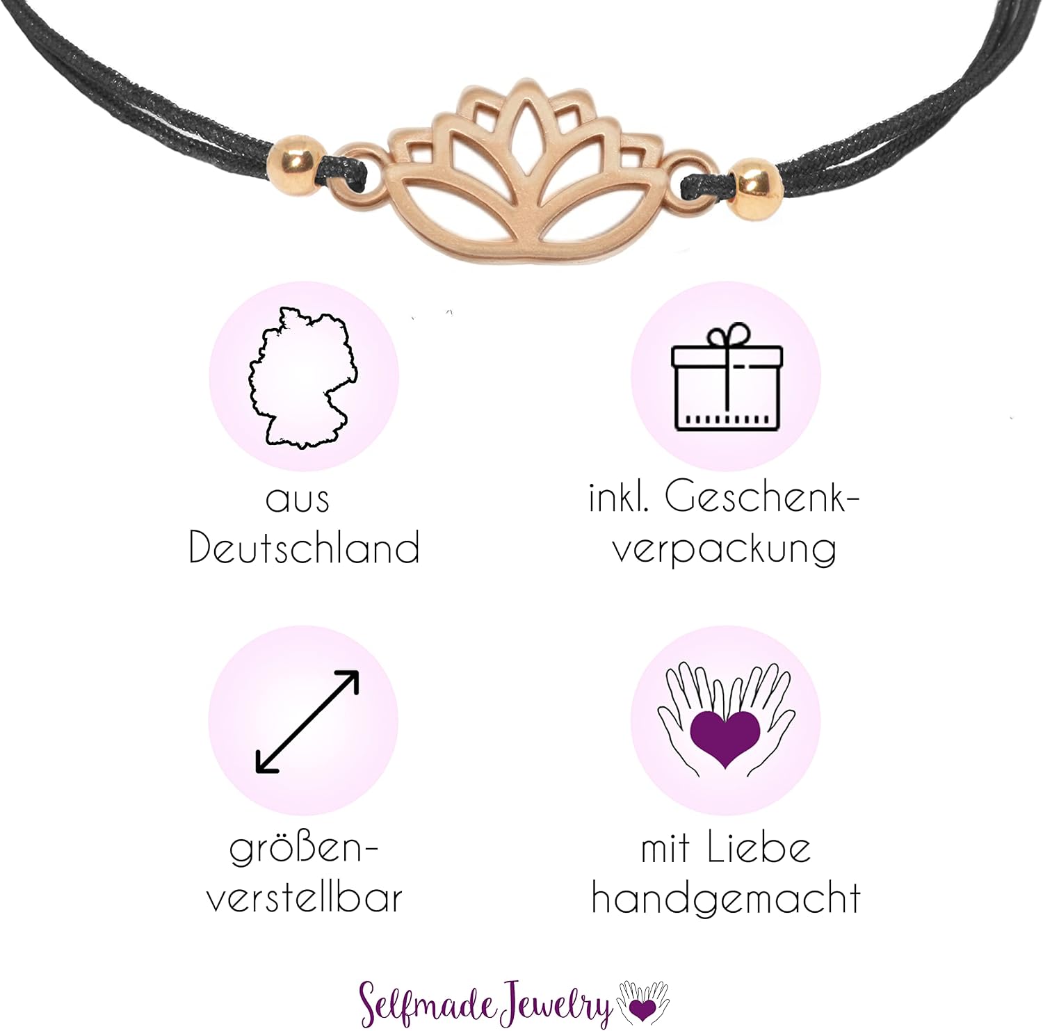 Rose gold - black