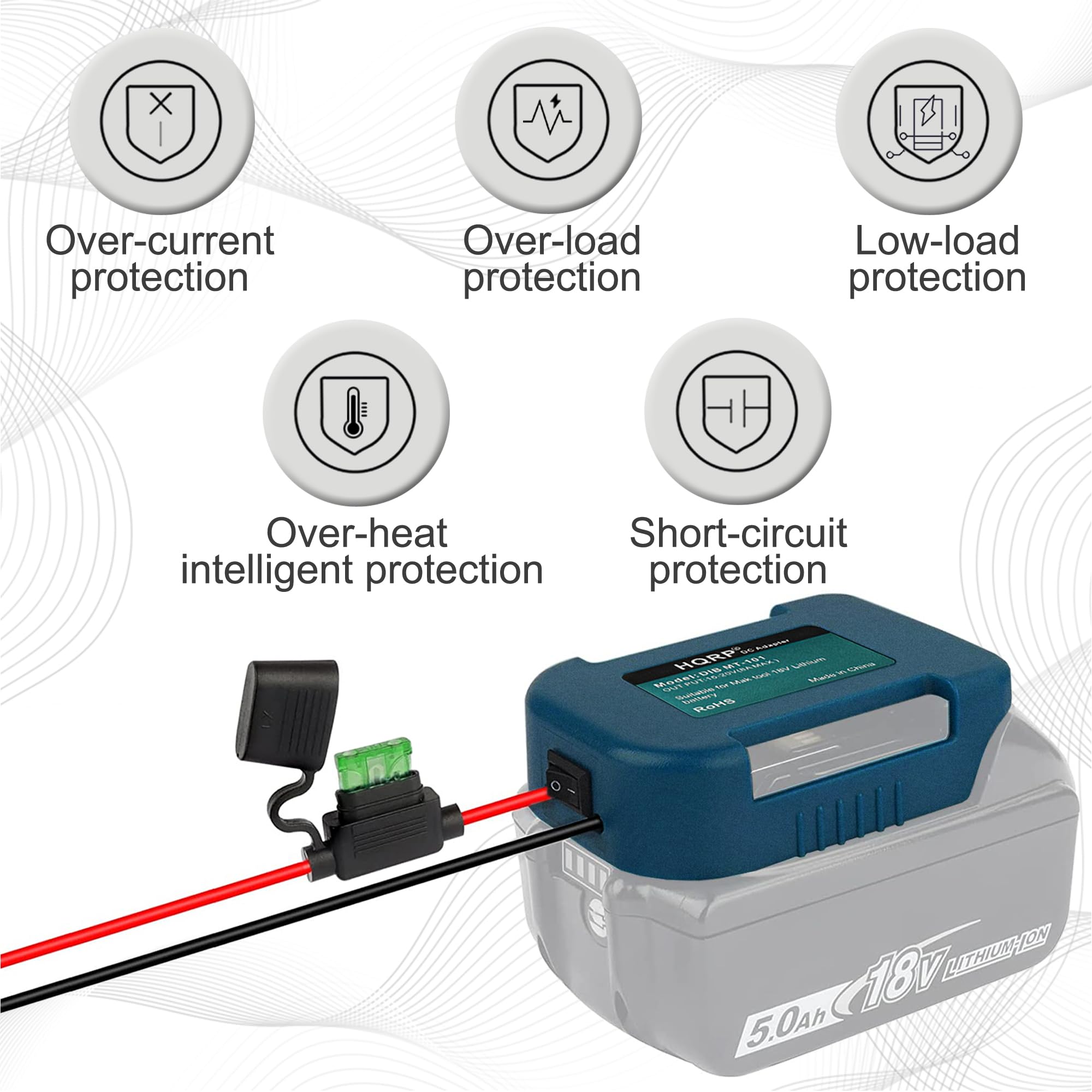 Amazon.com: HQRP Battery Adapter with Fuse and Switch, Power Wheel