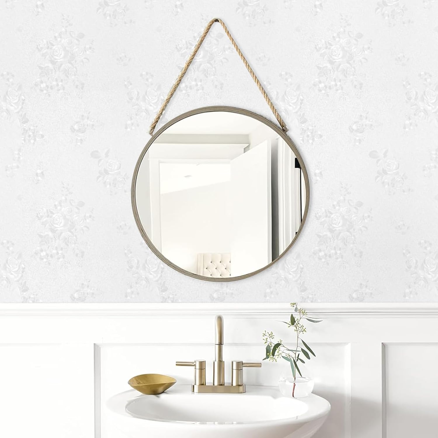 White Wallpaper Peel and Stick Contact Paper 17.3in x 118.1in Floral Embossed Removable Wallpaper Self-Adhesive Thicken Vinyl Waterproof Flower Textured Bedroom Living Room Wall Paper
