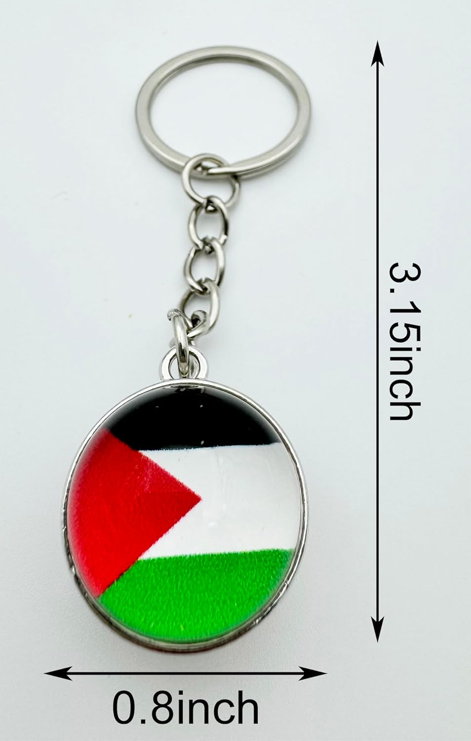 3 Pcs Palestine Flag Key Chain,Cool Keychain for Car Keys, Stainless Steel Keyrings & Keychains,Used for Home Decoration, Jewelry Hanging Decorations. - Image 3