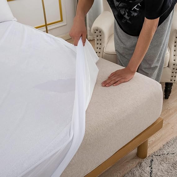 Kingnex Waterproof Split King Mattress Protector for Adjustable Beds