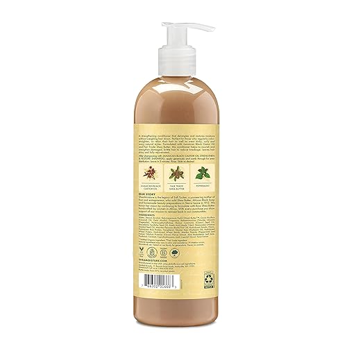 Miniatura 3 de SheaMoisture Strengthen - Acondicionador para cabello dañado, limpieza de aceite de ricino negro jamaicano, 24 onzas