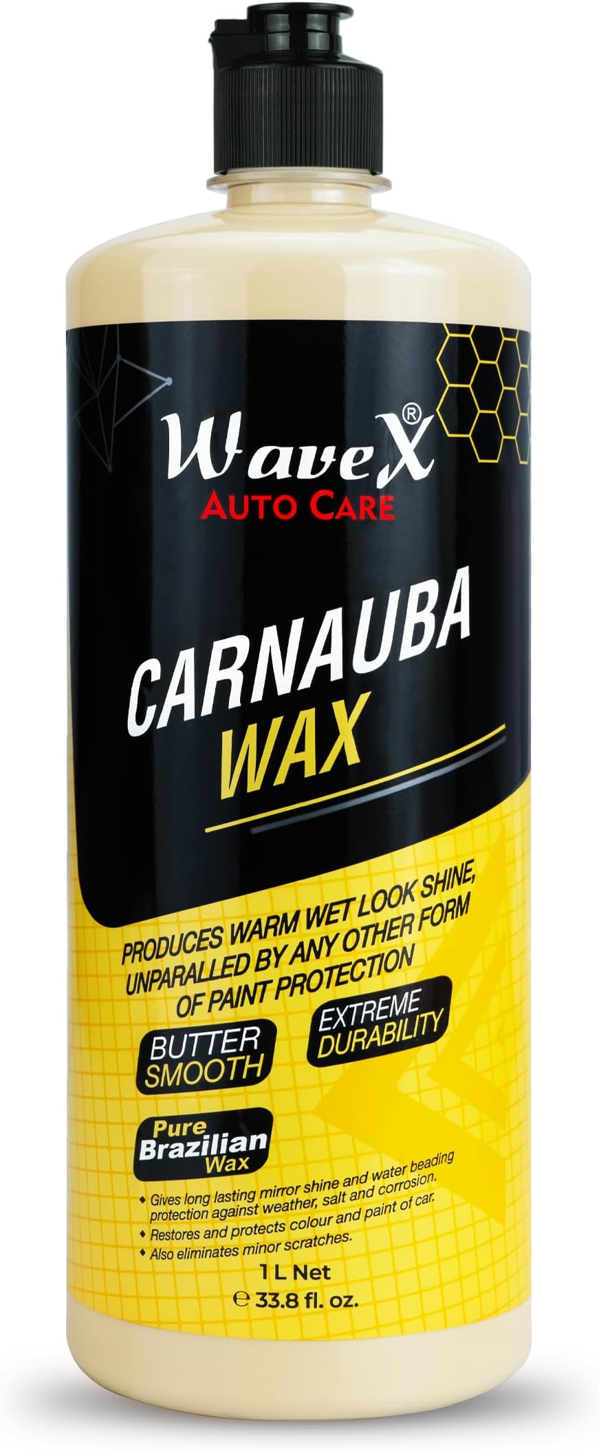 - WaveX Carnauba Wax Car Polish Cream (1 L) | Car Wax That Provides Deep Wet Shine | Car Wax Polish For Car Paint, Headlights & Chrome Components