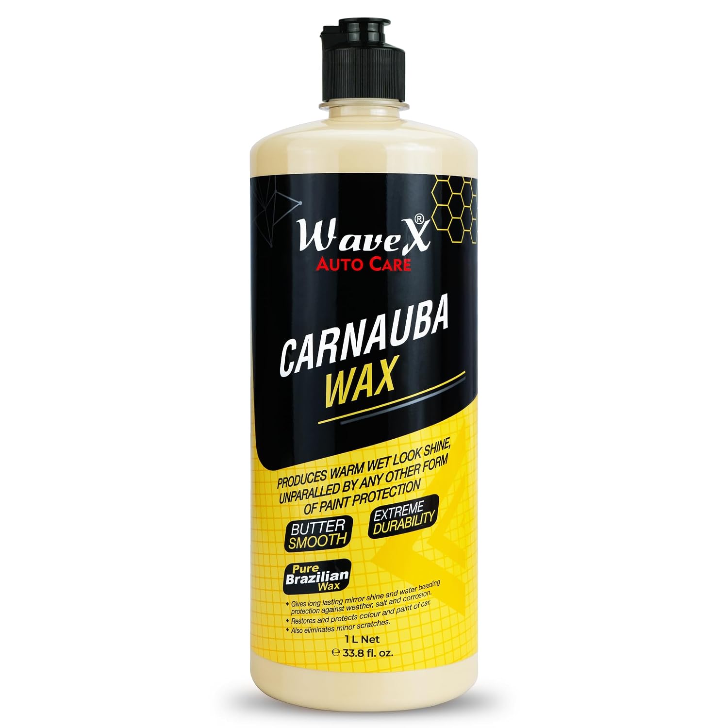 WaveX Carnauba Wax Car Polish Cream (1 L) | Car Wax That Provides Deep Wet Shine | Car Wax Polish For Car Paint, Headlight... - Review, Price and Buying Guide