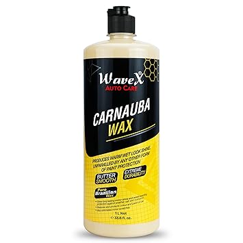 WaveX Carnauba Wax Car Polish Cream (1 L) | Car Wax That Provides Deep Wet Shine | Car Wax Polish For Car Paint, Headlights & Chrome Components