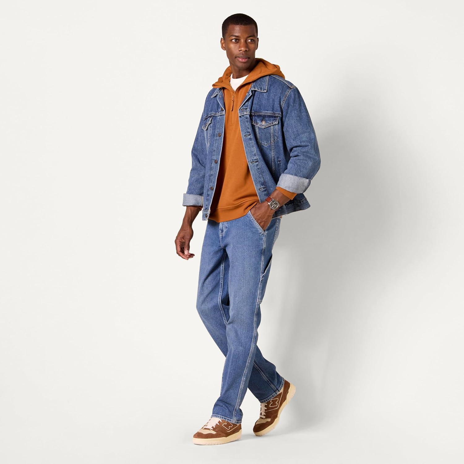 Amazon Essentials Men's Quarter-Zip Oversized-Fit Hoodie Sweatshirt - Image 3