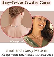 Vista 3 de Kcctoo Cierre de Garra de Langosta Plateado con Anillos de Salto Cerrados Cierres de Collar de Oro 14K para Fabricación de Joyas, Hecho en Italia 4