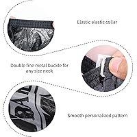 Vista 3 de Capa de peluquería profesional de 64 x 56 pulgadas para hombre, capa impermeable para cortar el cabello con cuello elástico y cierre ajustable, capa