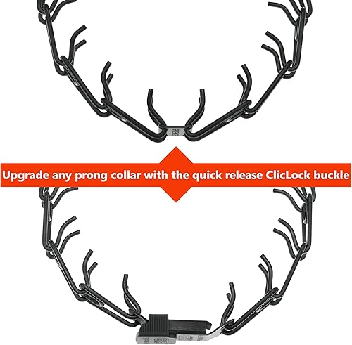 Miniatura 5 de Herm Sprenger - Hebilla de acero inoxidable color negro, cierre de liberación rápida para collar de entrenamiento de perros pequeños, medianos y