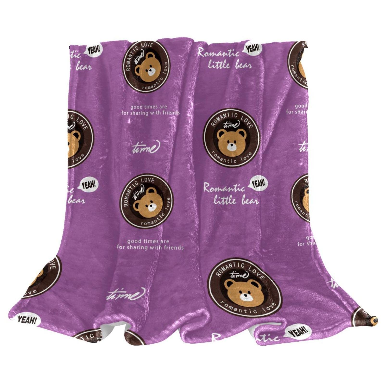 Couverture polaire ours haut de gamme, textile de lit doux et durable