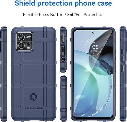 Miniatura 2 de Funda delgada para Motorola G72, resistente funda protectora con protección de grado militar a prueba de golpes y lente de cámara para Moto G72,