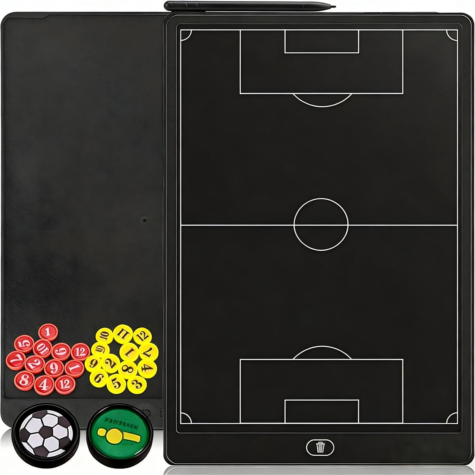 Tavola Tattica Calcio Magnetica AURIVEE 16″ LCD – Lavagna Riusabile con Stilo e Pedine Magnetiche, per Allenatori, Giocatori, Allenamento