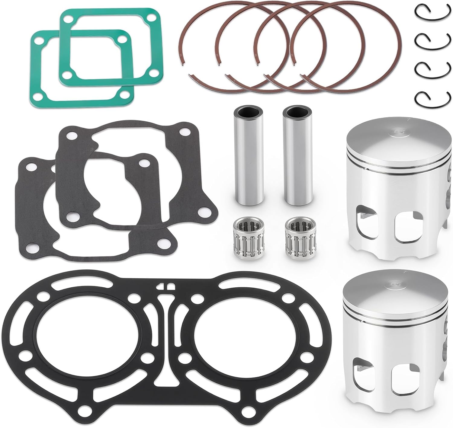 65mm Big Bore Forged Piston Ring Set & Gaskets Kit for Yamaha Banshee 350 YFZ350 1986-2006 2GU-11631-00-94