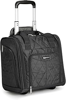 Equipaje para Llevar debajo del Asiento, Acolchado en Color Negro, 35.3cm x 25.2cm x 38.5cm