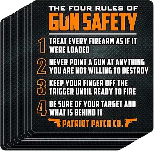 Patriot Patch Co. - Adhesivo de seguridad de 4 reglas de armas (10)