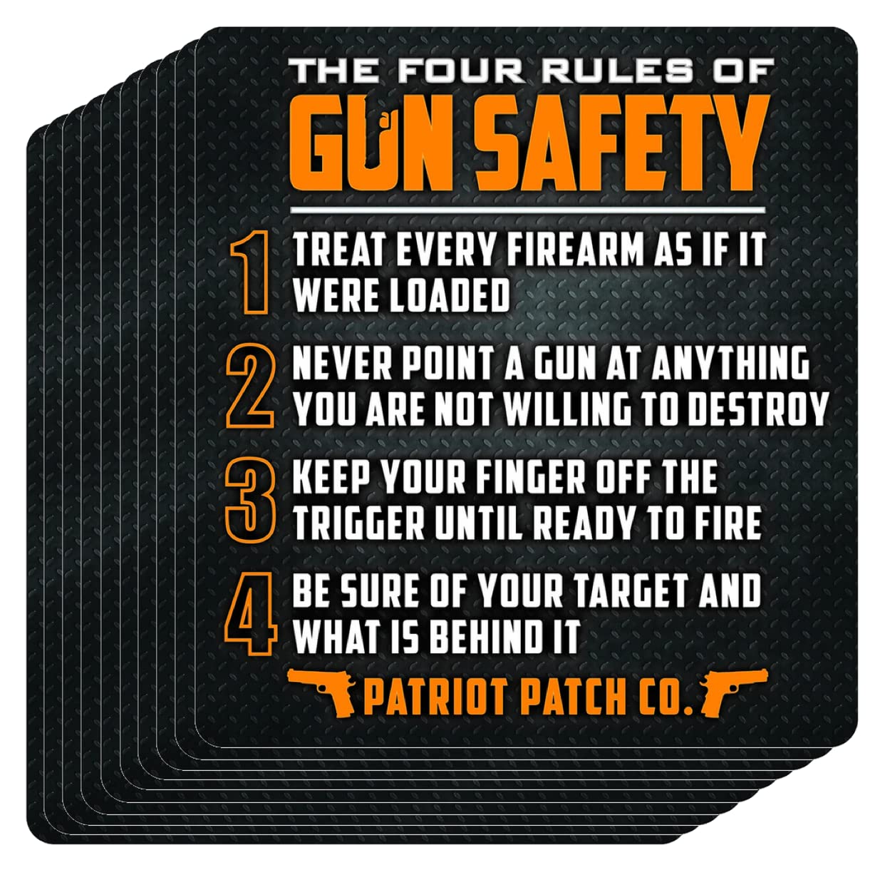 Patriot Patch Co. - 4 Rules of Gun Safety Sticker (10)