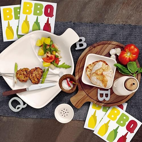 Miniatura 4 de Unique Servilletas de papel multicolor para barbacoa (paquete de 16)  Diseño clásico, suministros de fiesta perfectos para cocinar al aire libre,