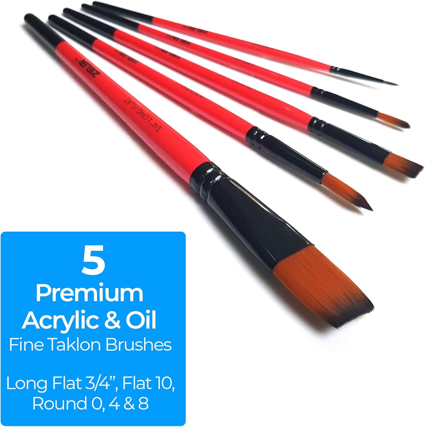 Zieler - Acrylic Starter Gift Set - 10 Premium Acrylic Paints (38ml), 5 Premium Acrylic Brushes, A4 Artist Acrylic Paper (15 Sheets, 260gsm) and 11 Tray Palettes