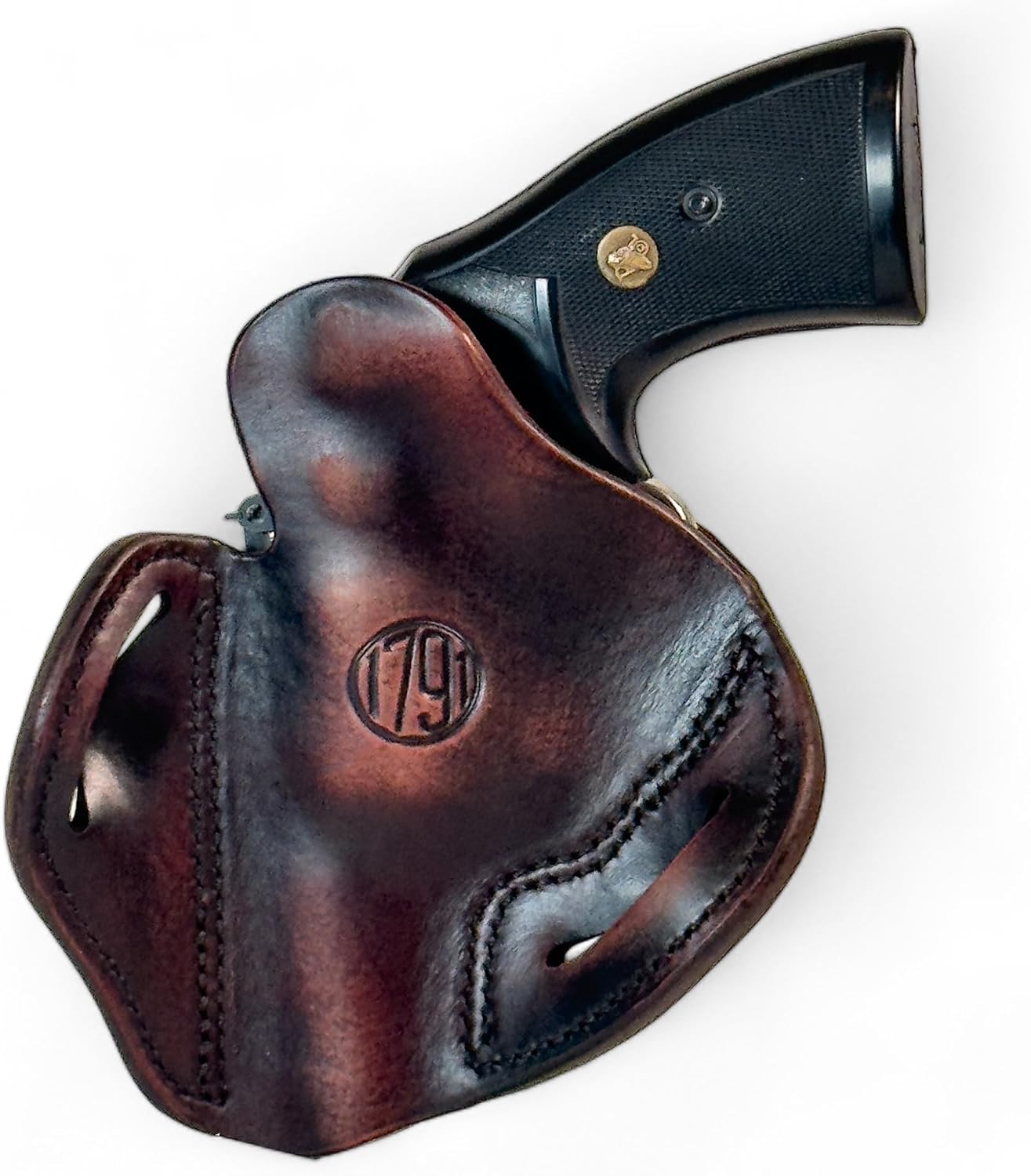 1791 Gunleather L & K Frame Revolver Holster, Leather Holster Fits Revolvers with max 3" Barrel Length, Compatible with 3" inch Colt Python, Rossi RP 63, Smith & Wesson 686, 66 Combat, 60 and 19