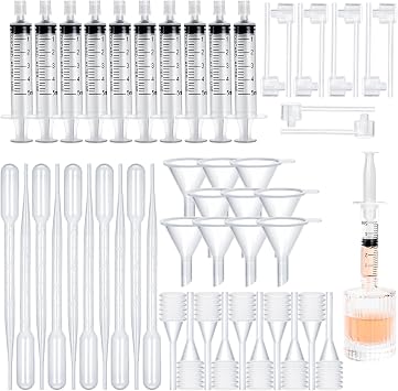 50pcs Perfume Refill Tool Kit,Plastic Perfume Dispenser Transfer Tools,Travel Refill Tool Set for Liquid Cologne Fragrance Sample Essential Oils