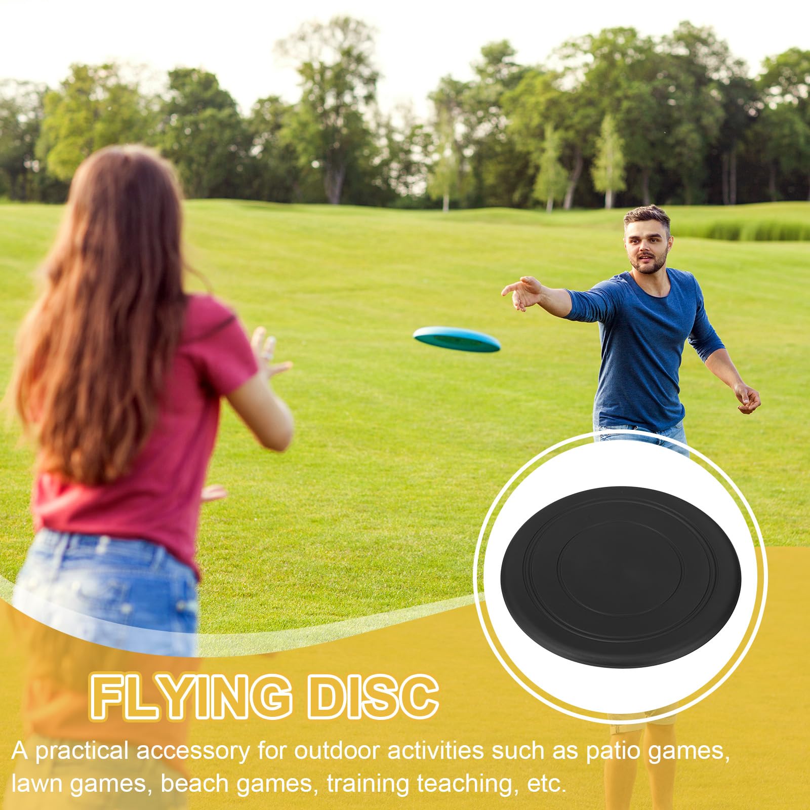 PATIKIL Disco volador colorido de silicona suave para deportes al aire libre, entrenamiento, juegos de césped