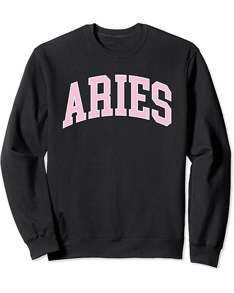 Aries Zodiac Horoscope Pink Retro Preppy Throwback Womens Sweatshirt