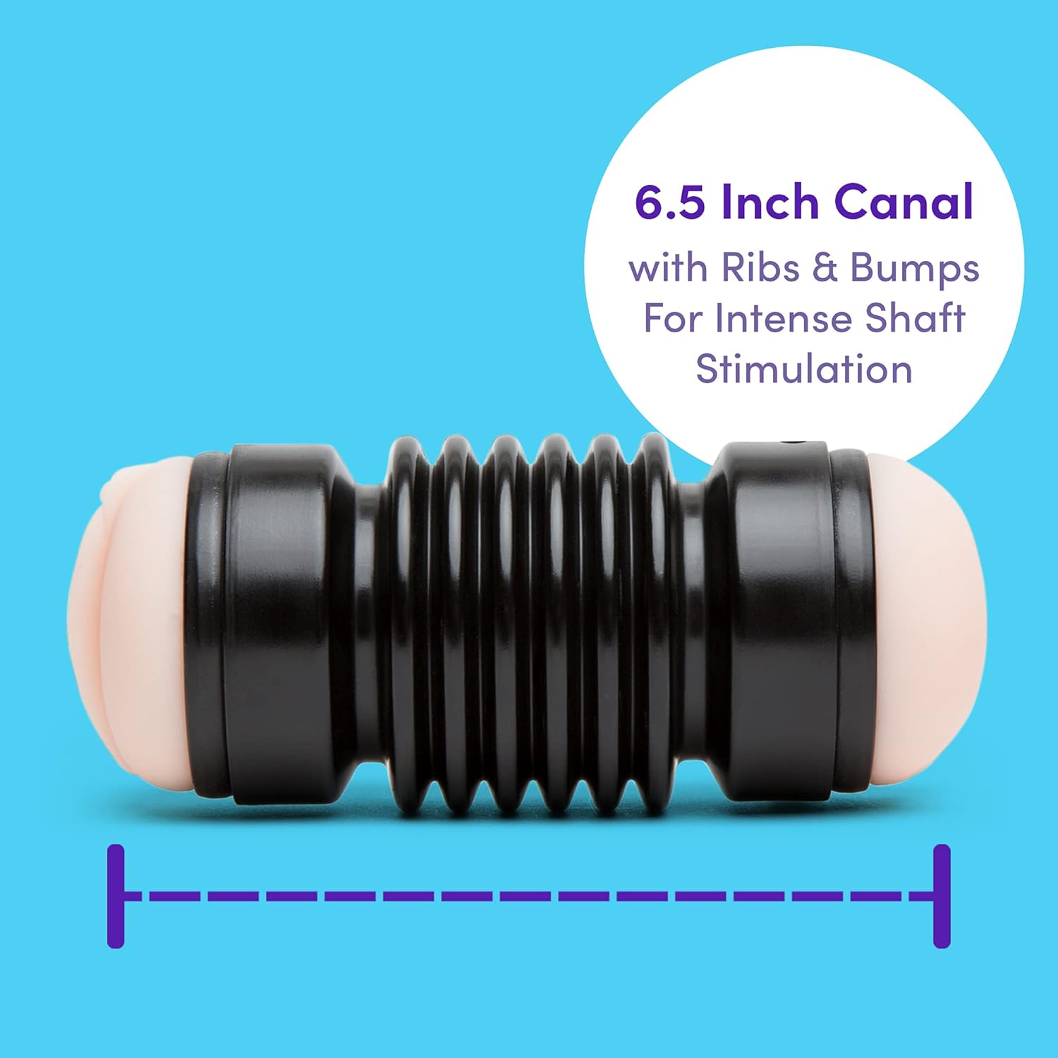 Lovehoney Thrust Pro Ultra Gigi Double Ended Male Masturbator Cup - 6.5 Inch Realistic Vagina & Ass with Textured Canal - Self Pleasure Sex Toys for Men - Waterproof - Flesh Pink