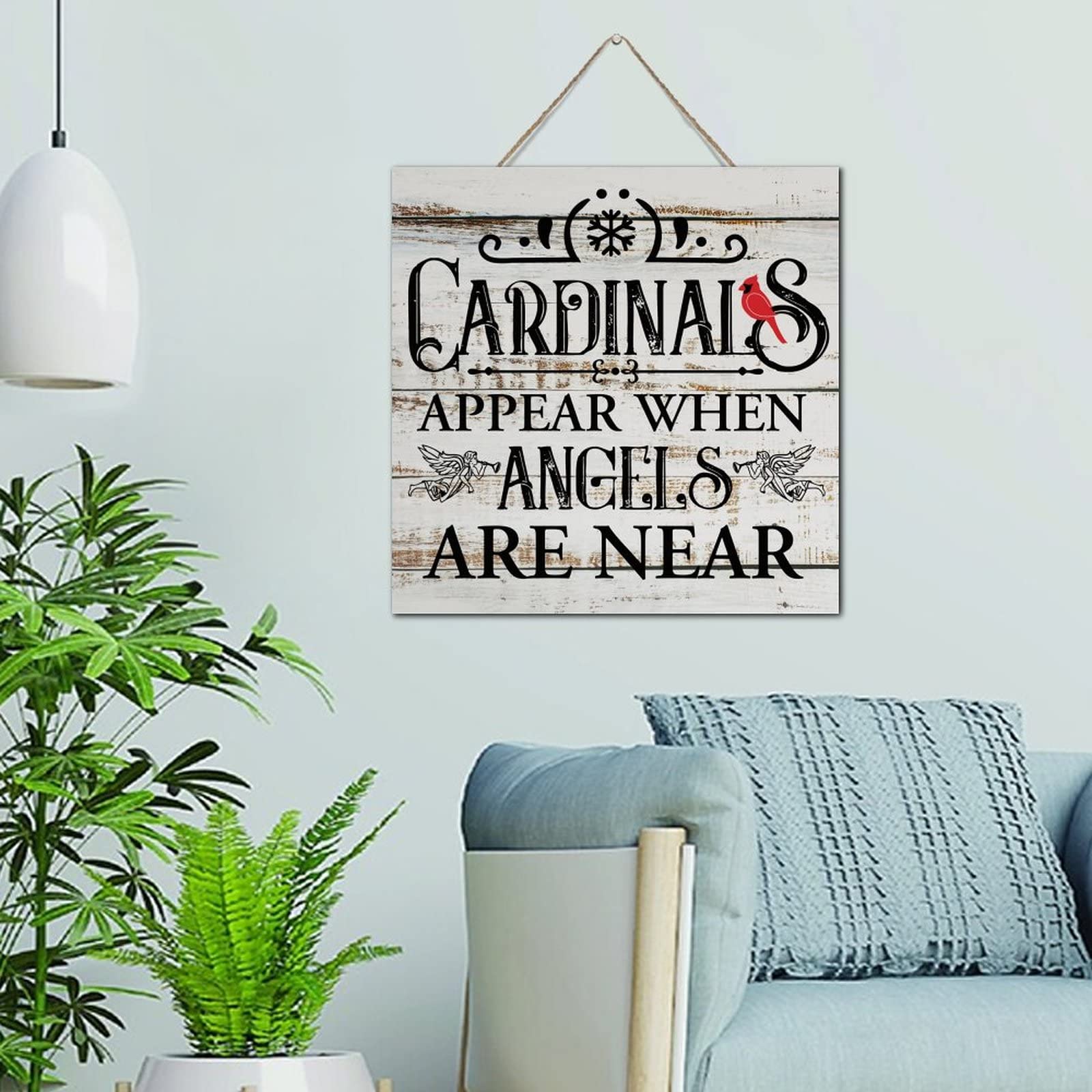 Panneau bois Cardinals Appear : un hommage vibrant pour embellir votre salon