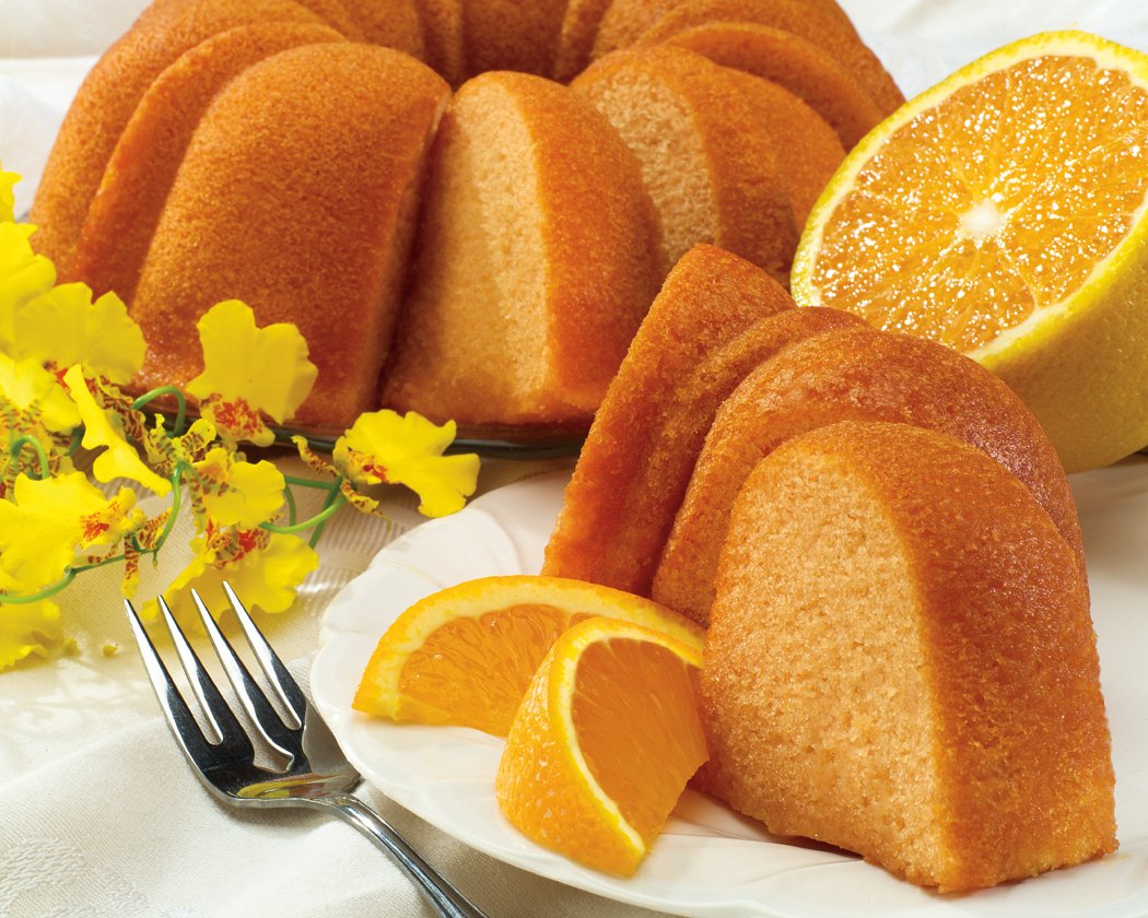 Dockside Market Honeybell Orange Bundt Cake - Light and Citrusy - Genuine Honeybell juice - Perfect Gourmet Gift for Gift Basket, Birthdays, Parties or Holidays - 24 oz