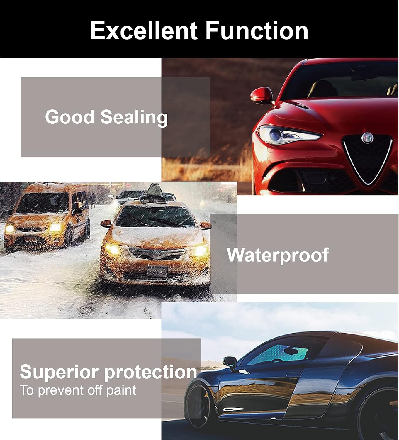 Logctee Car Door Edge Guards, 16ft Clear Chrome Universal U Shape Rubber Sealed Door Edge Protection Fit for Most Car