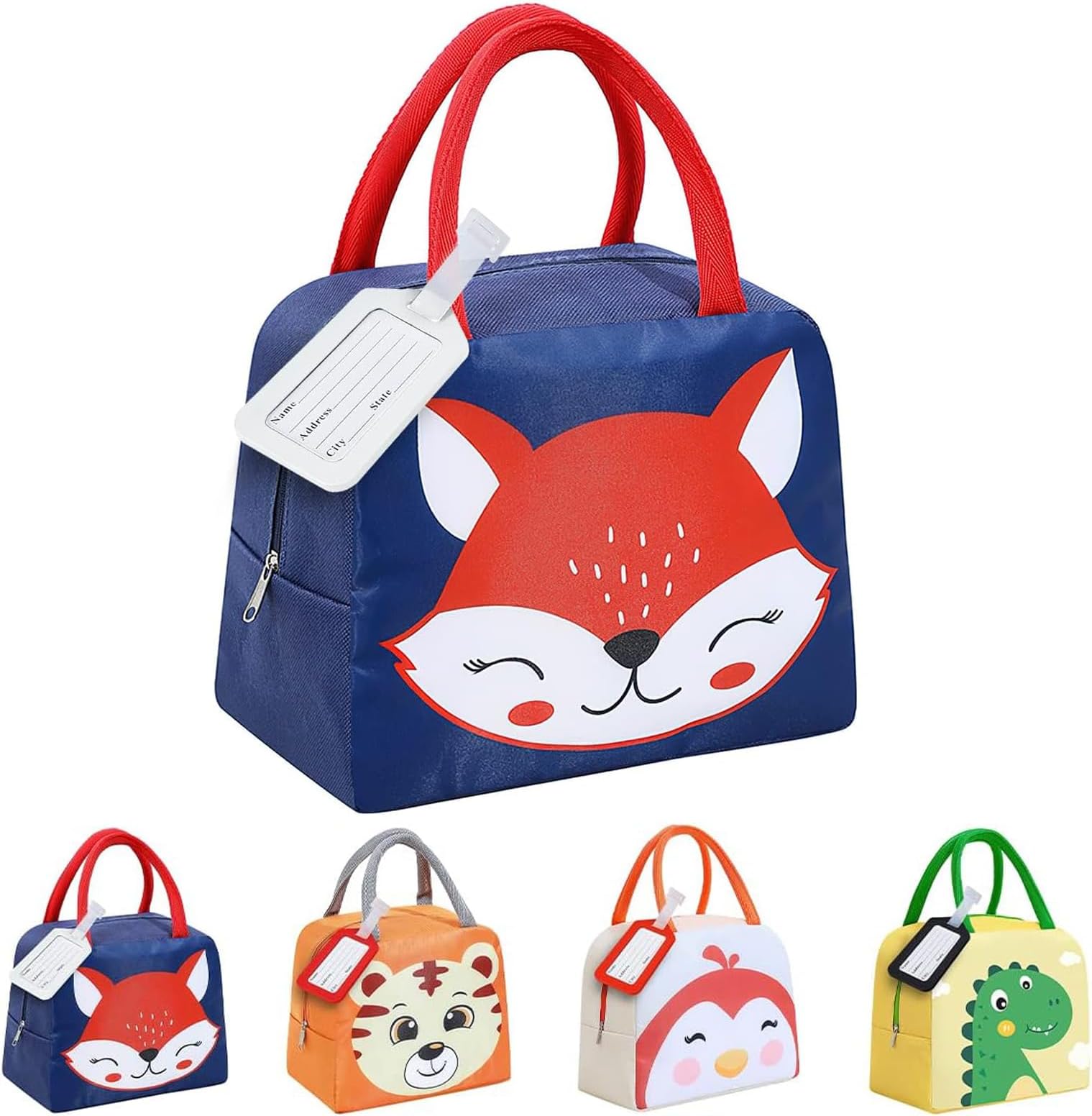 Sac Isotherme Repas À Déjeuner Femme Enfant Fille Garcon Motif Animaux