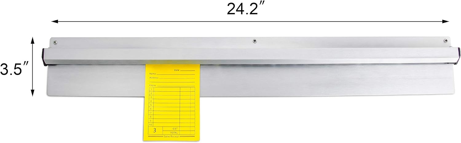 New Star Foodservice Anodized Aluminum Slide Check Rack (24-Inch)