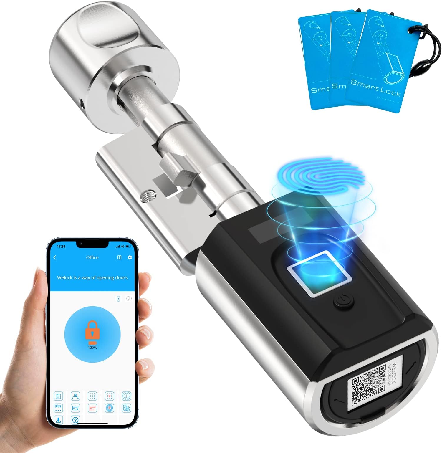 Tuya Serratura Elettronica Con Impronta Smart WiFi Multifunzione 5in1 - Foto 7