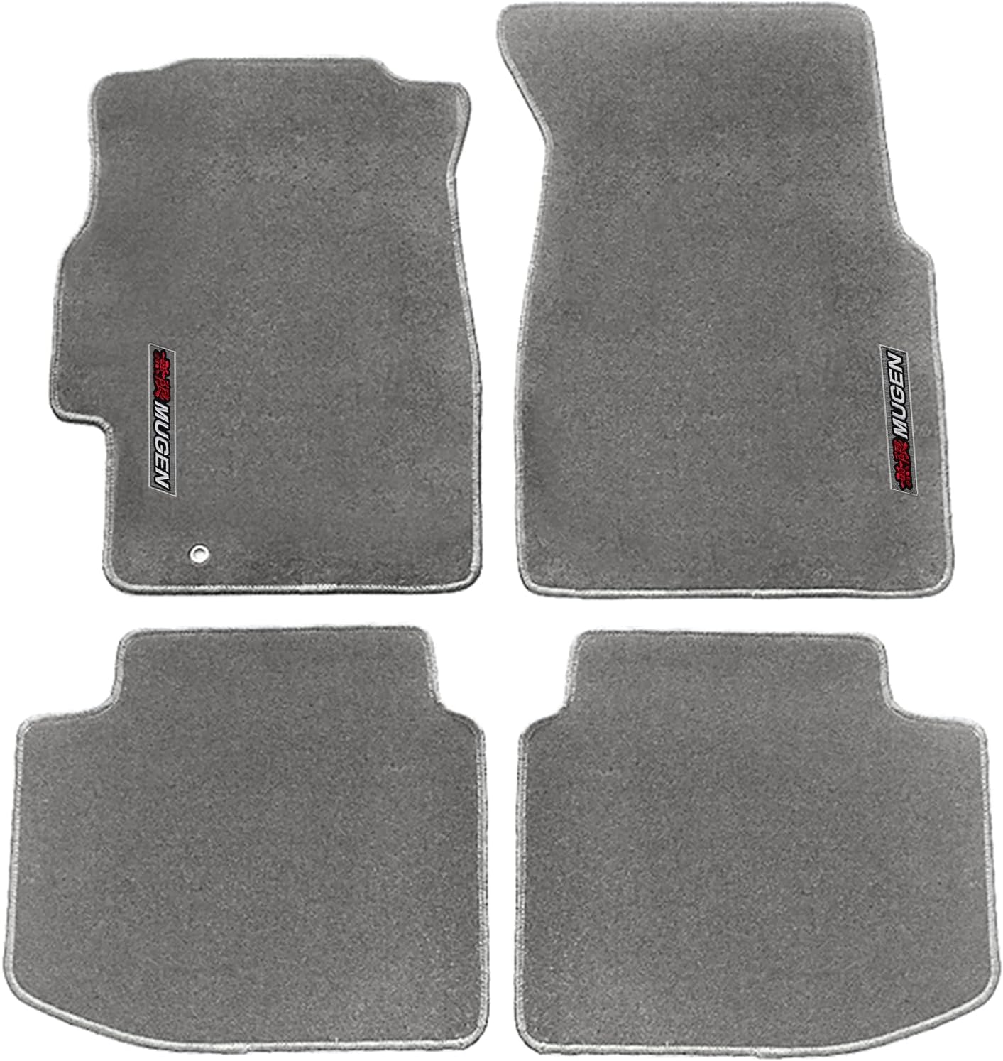 Floor Mats Compatible with 96-00 Civic, Factory Fitment Carpet Front & Rear, Gray Nylon, 1996 1997 1998 1999 2000, with Mug