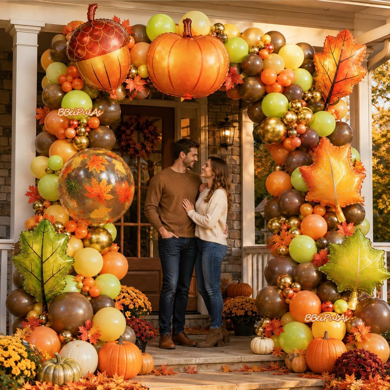 Fall Balloon Arch Kit 158Pcs for Thanksgiving Fall Party Decorations image 2