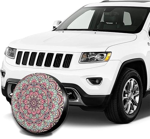 Miniatura 4 de Mandala - Funda protectora para neumáticos de repuesto, a prueba de polvo, para remolque, caravana, SUV y muchos vehículos, 17 pulgadas