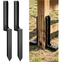 Fence Post Repair Kit, Quick Fix Leaning for 4x4/ 6x6 Wood Posts 2-Pack