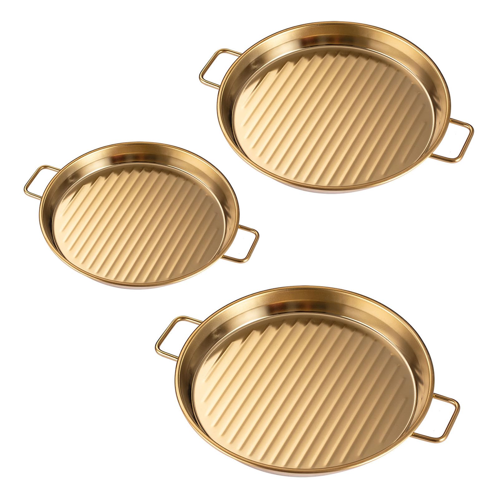 Kalttoy Stainless Steel Appetizer Plates with Handle Metal Snacks Plate Commercial Grade Serving Trays for Event Gatherings Stainless Steel Serving Tray with Handle