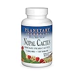 Planetary Herbals Full Spectrum Nopal Cactus, Prickly Pear Cactus, 1000 mg, with Prickley Pear Leaf - 120 Tablets