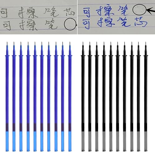 Miniatura 7 de 10 unidsset de 0.020 in borrables bolígrafos de gel repuestos de escritura estudio suministros de oficina 12 bolígrafos de gel 0.015 in pluma