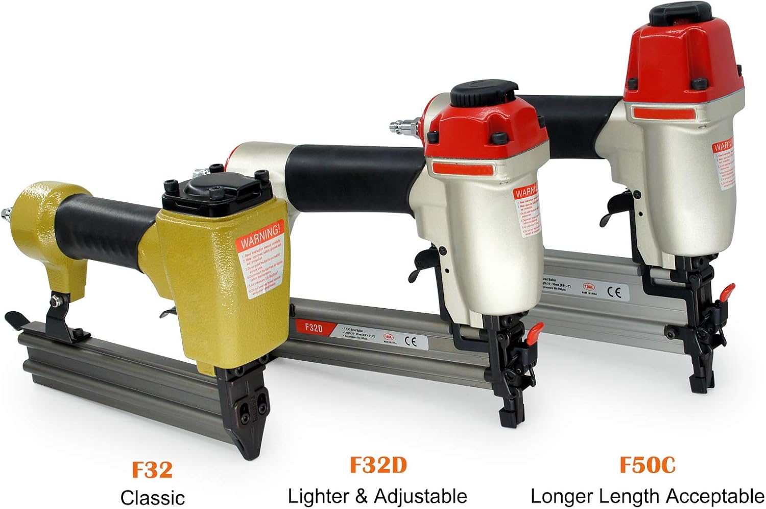 Gеt Chеар Prісе F50C Pneumatic Brad Nailer - 18 Gauge 3/8-Inch to 2-Inch Brad Nails, Air Finish Nail Gun with Flexible Adjustment for Installing Trim, Crowning Moldings and Finish Working