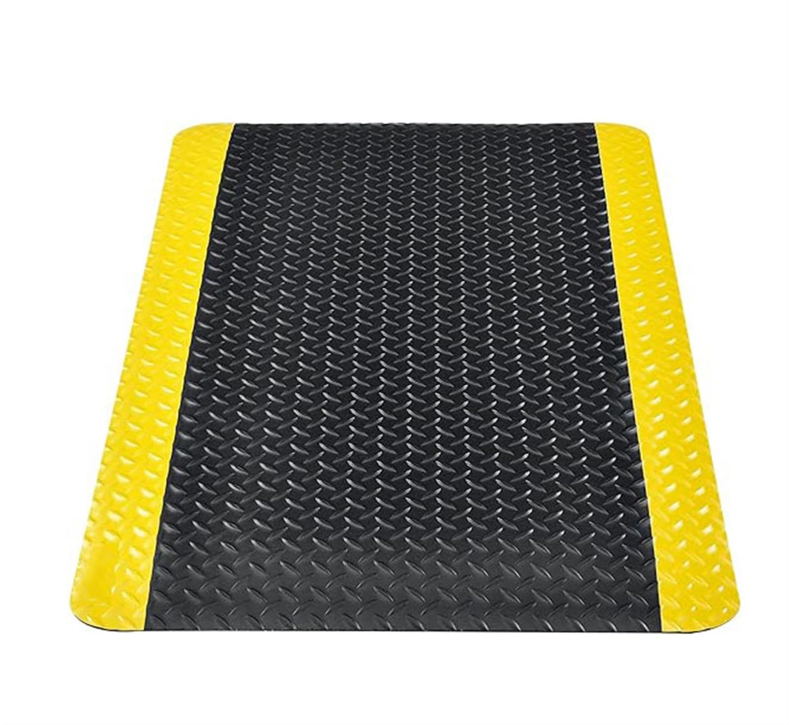 GTHTUHFD Width 100Cm Anti-Fatigue Mat Diamond Plate Ergonomic Mat 20Mm Thick Industrial Anti-Fatigue Floor Mat Ergonomic Workplace Mat,Black1-100x170cm